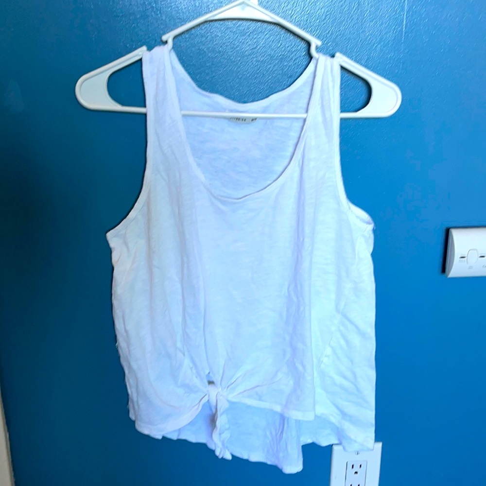 White flowy tank top